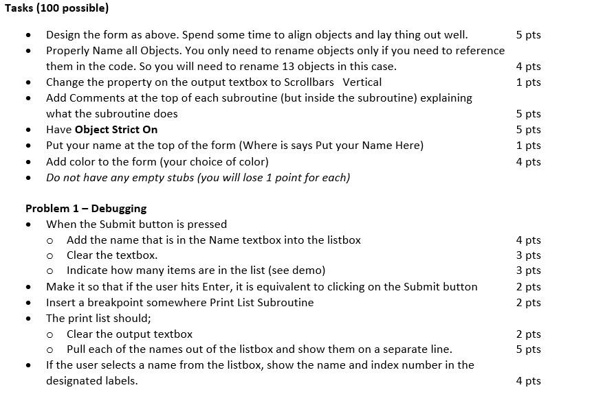 Solved Visual Basic please help! Windows forms.NET All of | Chegg.com