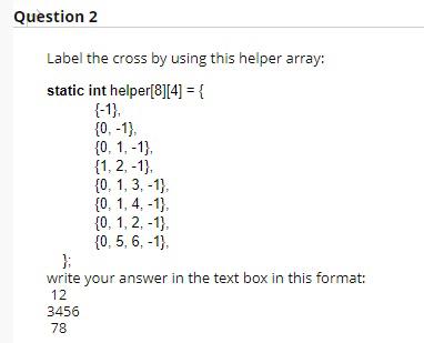 Question 2 Label the cross by using this helper | Chegg.com
