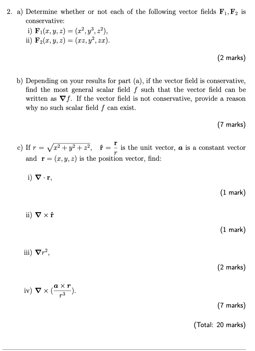 Solved 2 A Determine Whether Or Not Each Of The Followi Chegg Com