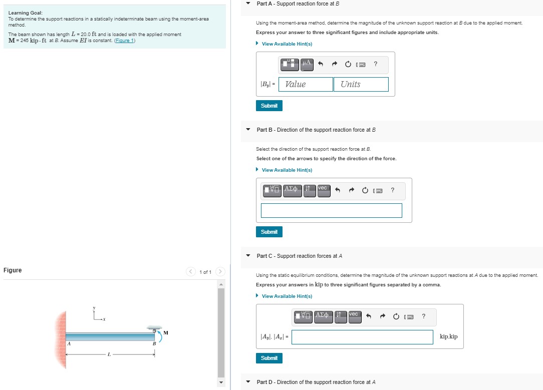 Solved Learning Goal: To determine the support reactions in | Chegg.com