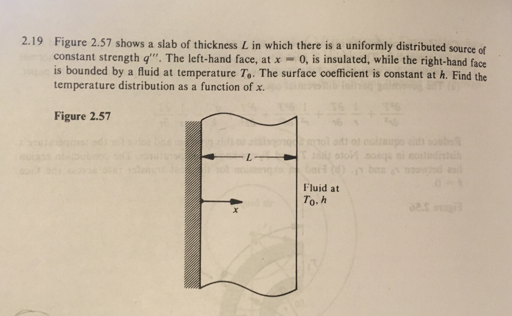 Solved 2.19 Figure 2.57 shows a slab of thickness L in which | Chegg.com