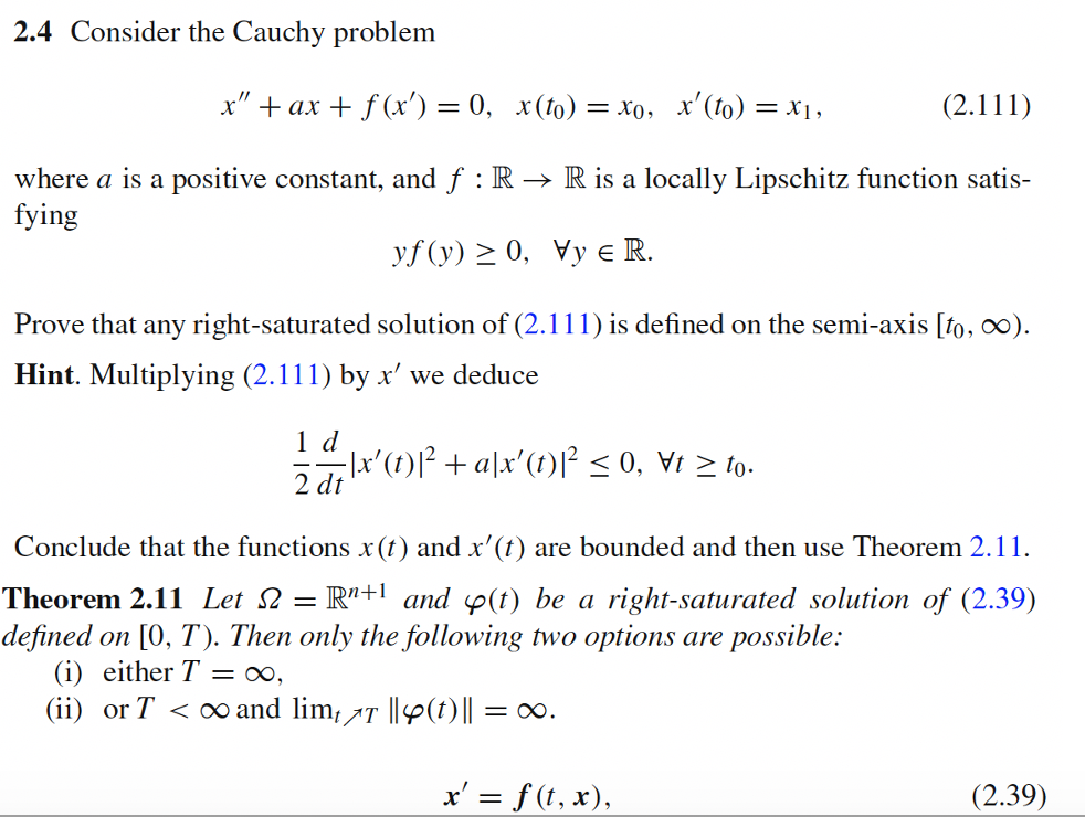 Solved 2.4 Consider the Cauchy problem | Chegg.com