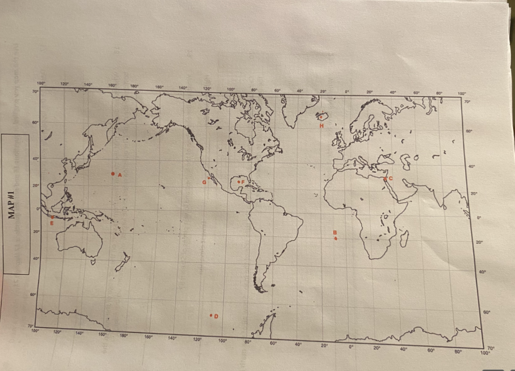 Solved 26044. Refer to Map in1 (the last page of this lab). | Chegg.com