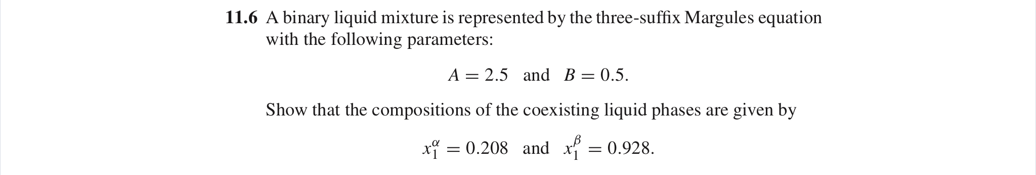 11.6 A binary liquid mixture is represented by the | Chegg.com