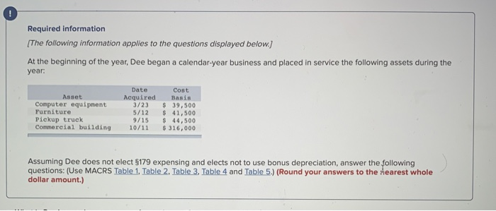 Solved TABLE 2a MACRS Mid-Quarter Convention: For | Chegg.com