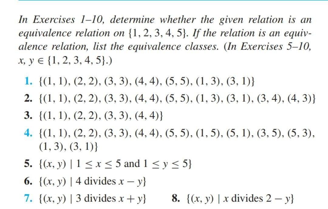 Solved 9 5 9 9 In Exercises 1-10, determine whether the | Chegg.com