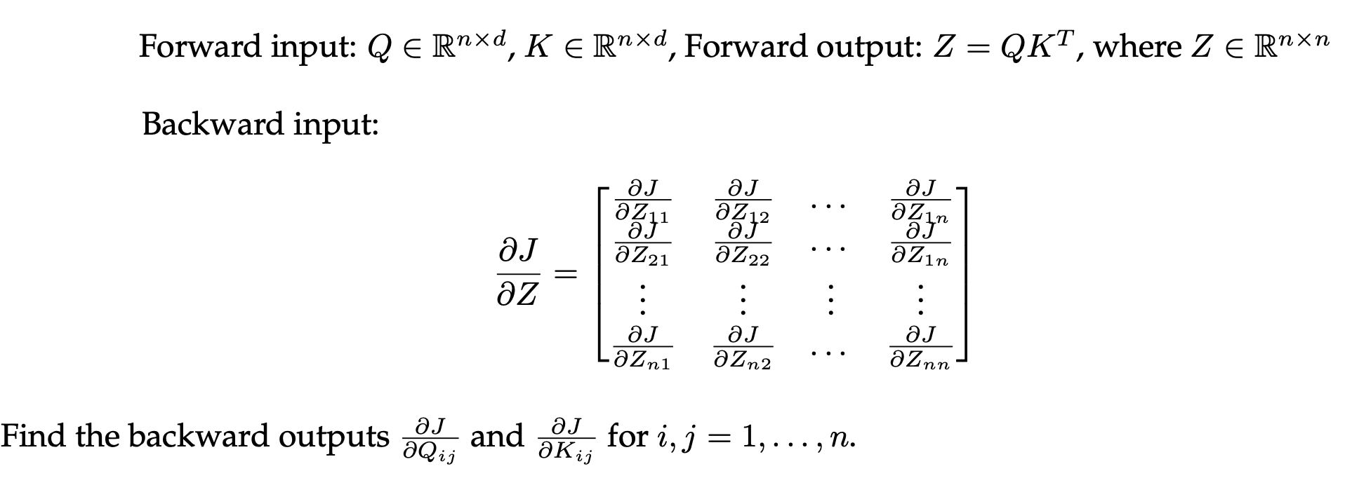 Solved Backpropagation of matrix multiplication. The key | Chegg.com