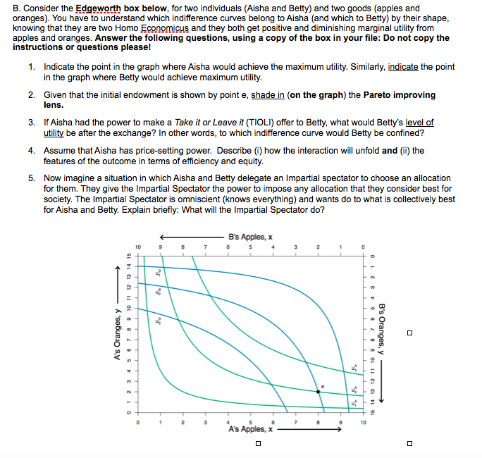 Solved B. Consider The Edgeworth Box Below, For Two | Chegg.com
