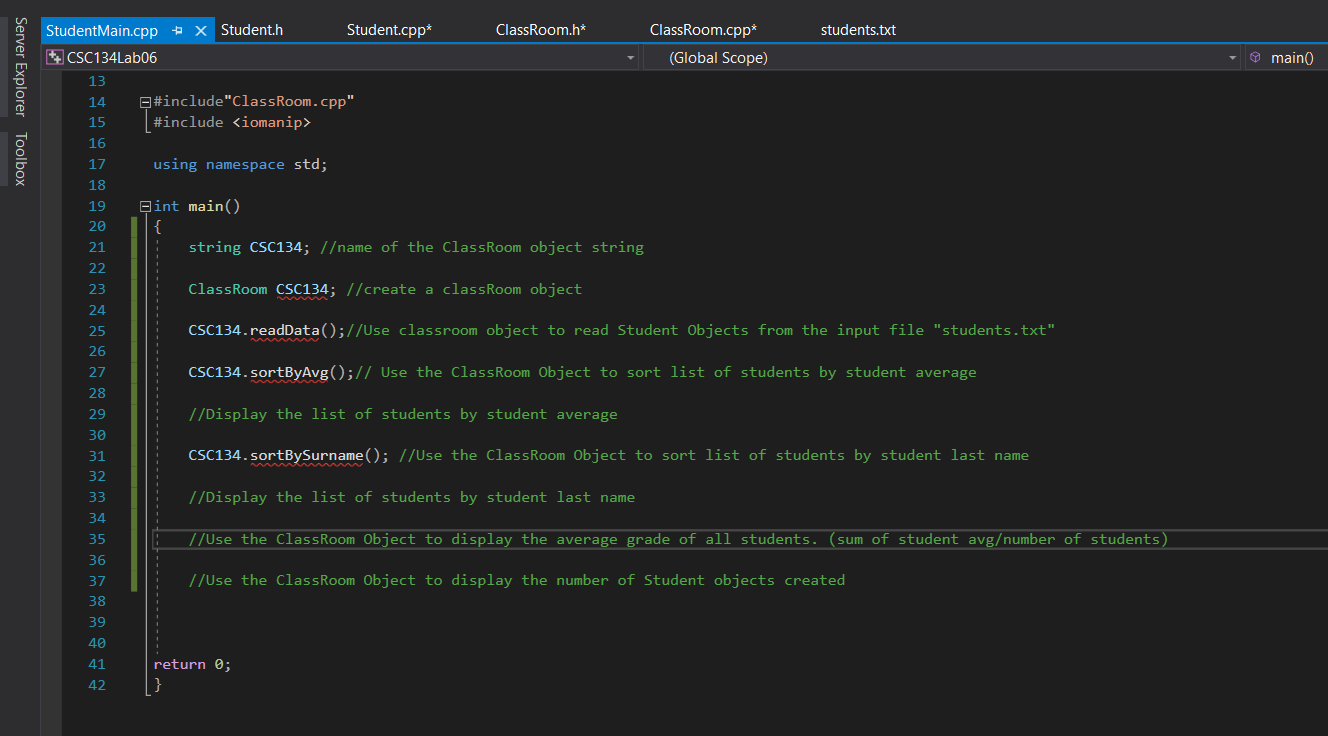 Problem Write a program that creates Student Objects | Chegg.com