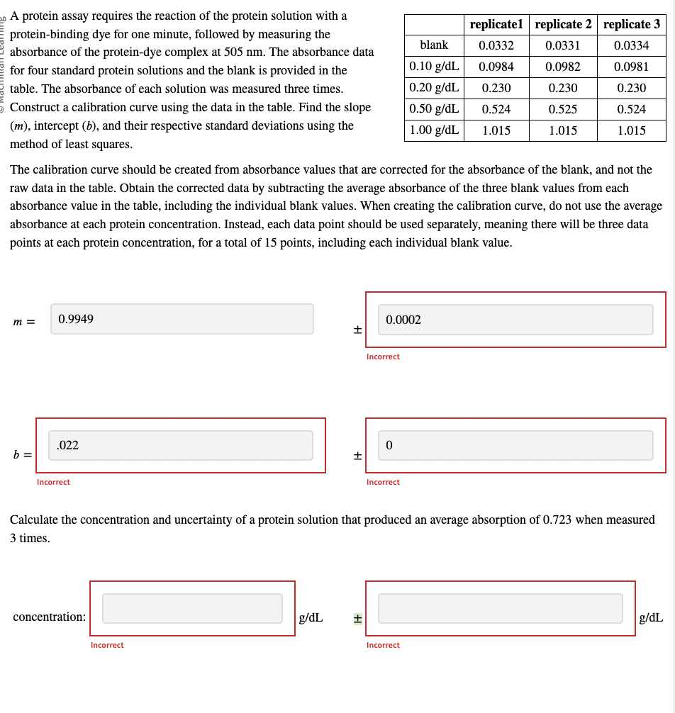 A protein assay requires the reaction of the protein | Chegg.com