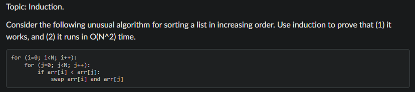 Solved Topic: Induction. Consider the following unusual | Chegg.com