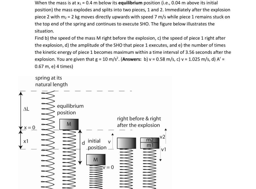 Solved 5. A mass of M = 10 kg is attached at the top end of | Chegg.com
