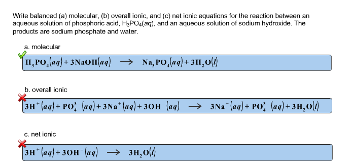 Write Balanced (a) Molecular, (b) Overall Ionic, ... | Chegg.com