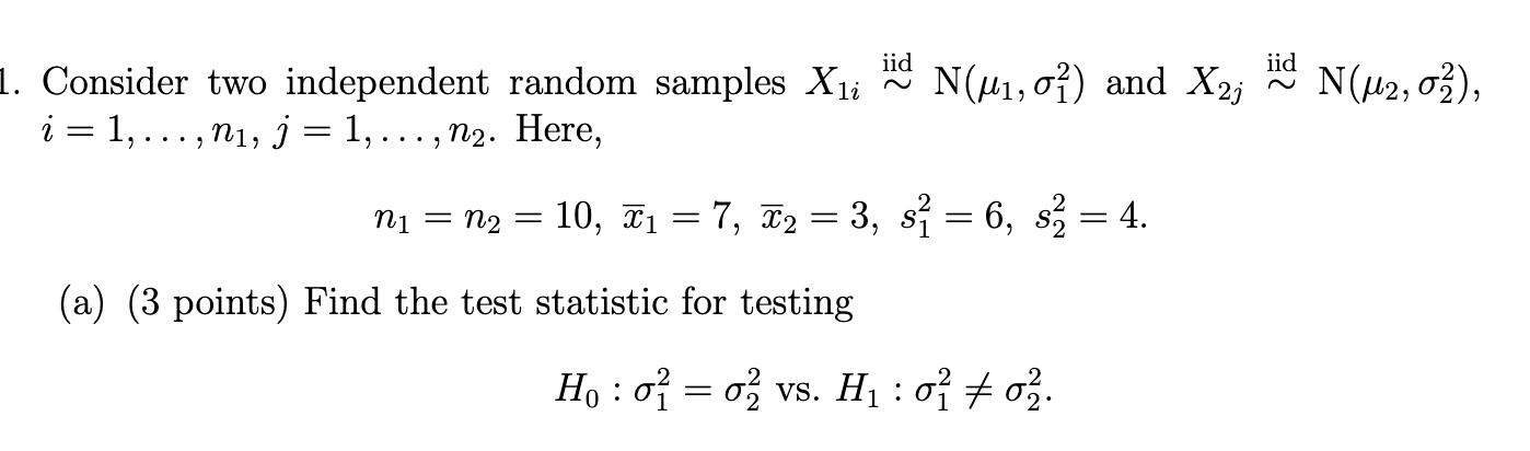 Solved Consider two independent random samples | Chegg.com