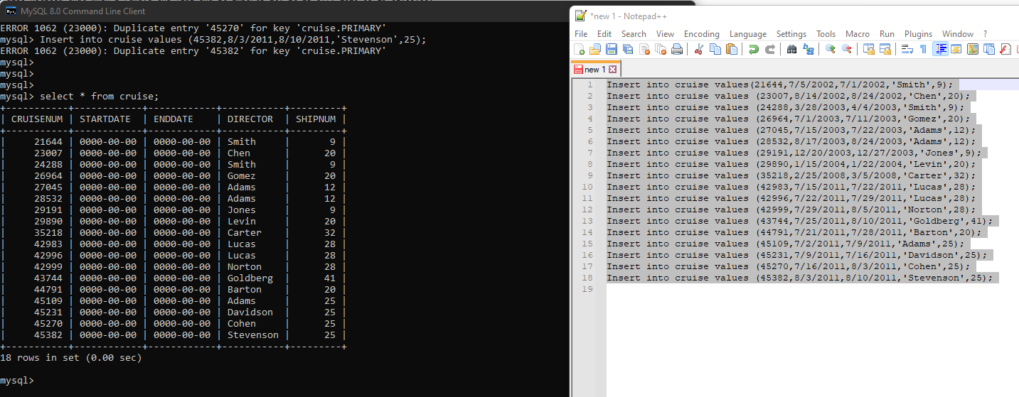 18 rows in set \( (0.00 \mathrm{sec}) \)