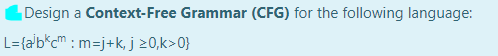 Solved Design a Context-Free Grammar (CFG) for the following | Chegg.com