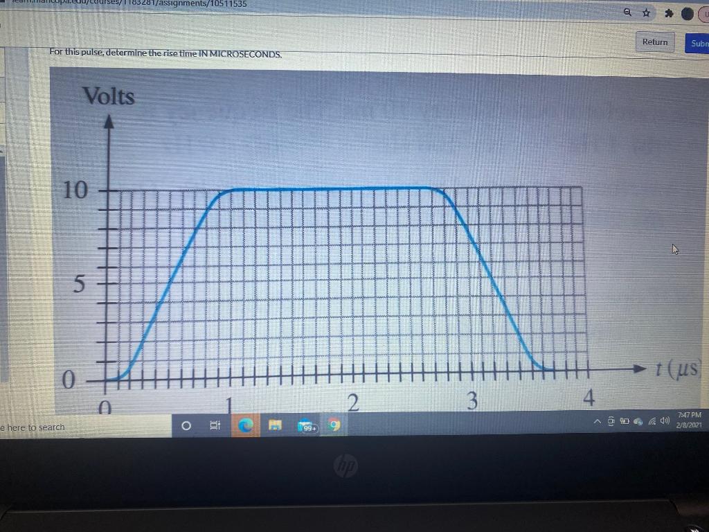 Solved b) Now determine the fall time in MICROSECONDS c)Now