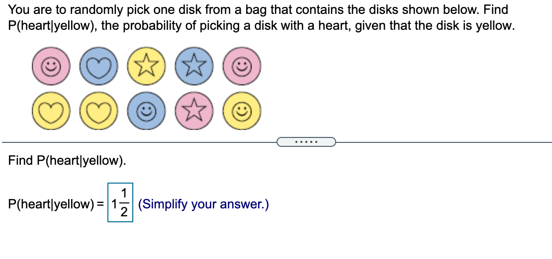 Solved You Are To Randomly Pick One Disk From A Bag That Chegg