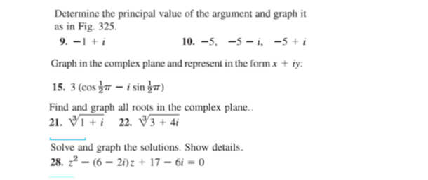 Solved Determine the principal value of the argument and | Chegg.com