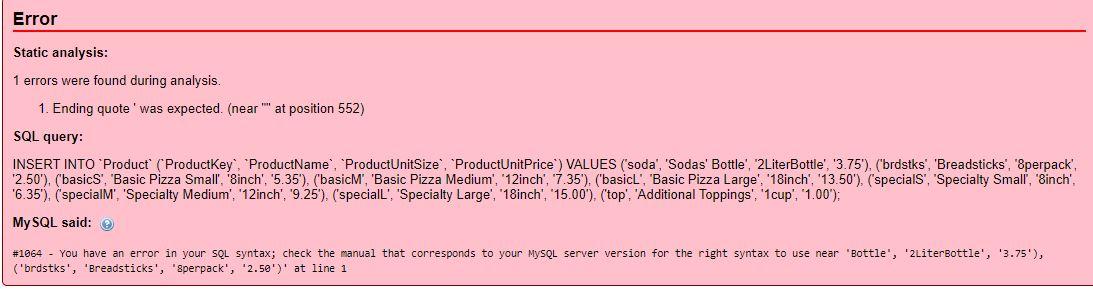Solved Can you tell me how to fix my error for this SQL | Chegg.com