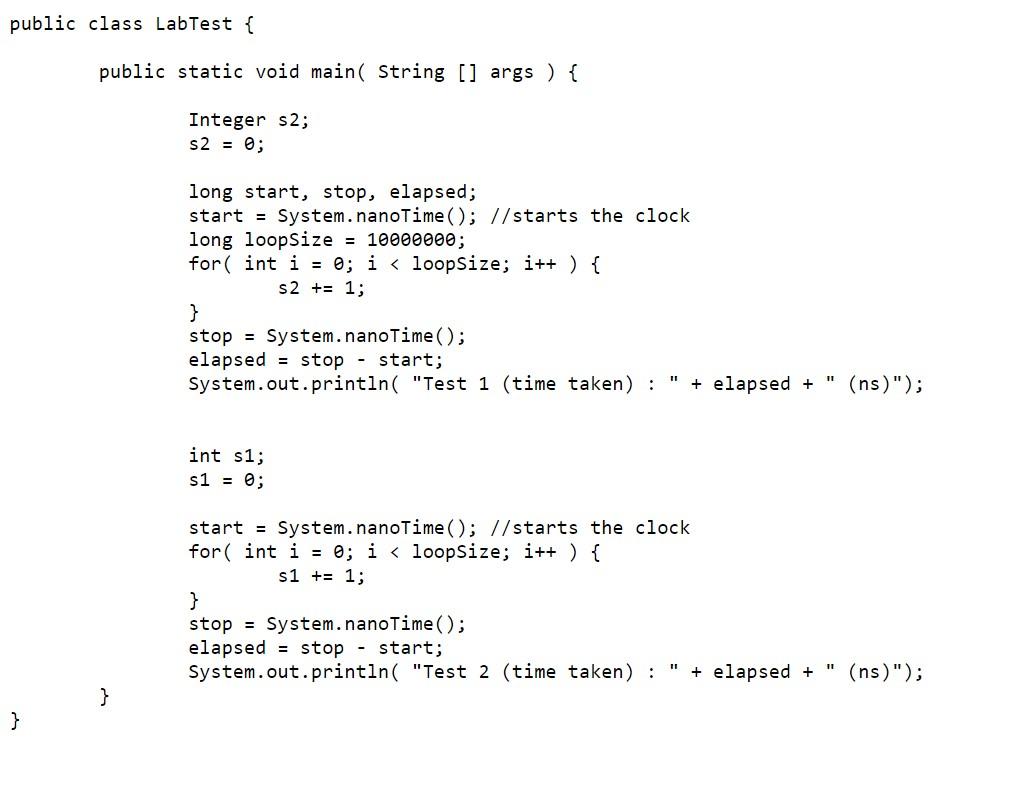 Solved Lab 2 - Advanced Java Types COMP 155 : | Chegg.com