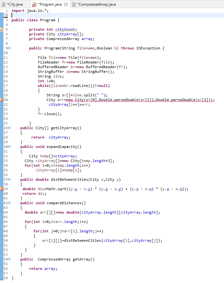 Solved I need help on line 20 of Program.Java, this program | Chegg.com