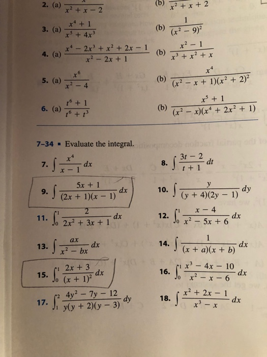 Solved 2. (a) b)x 2 x2+x -2 x + 1 r+4x x4-2x3 +x2 + 2x-1 (b 
