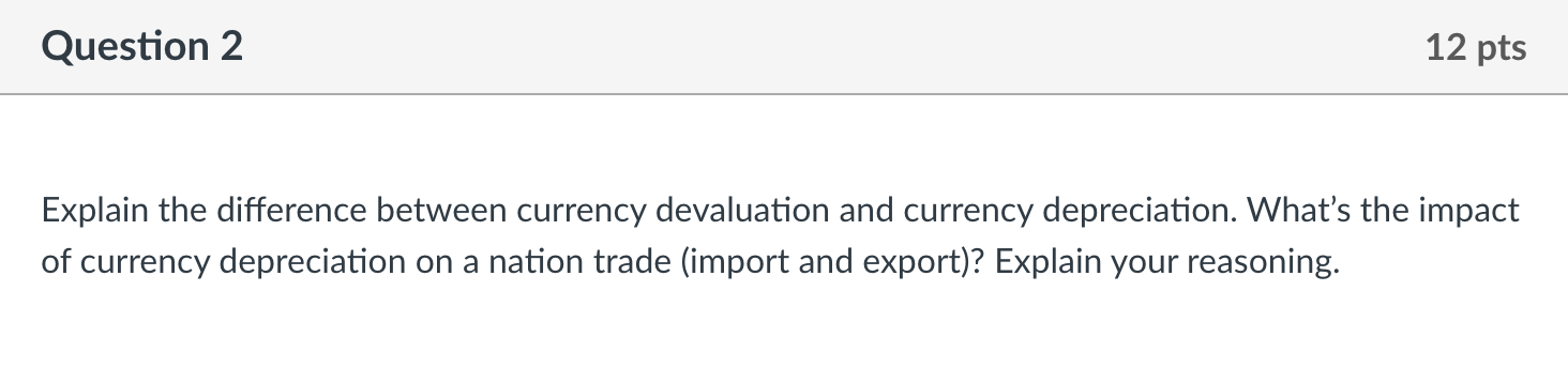 explain the difference between devaluation and depreciation of currency