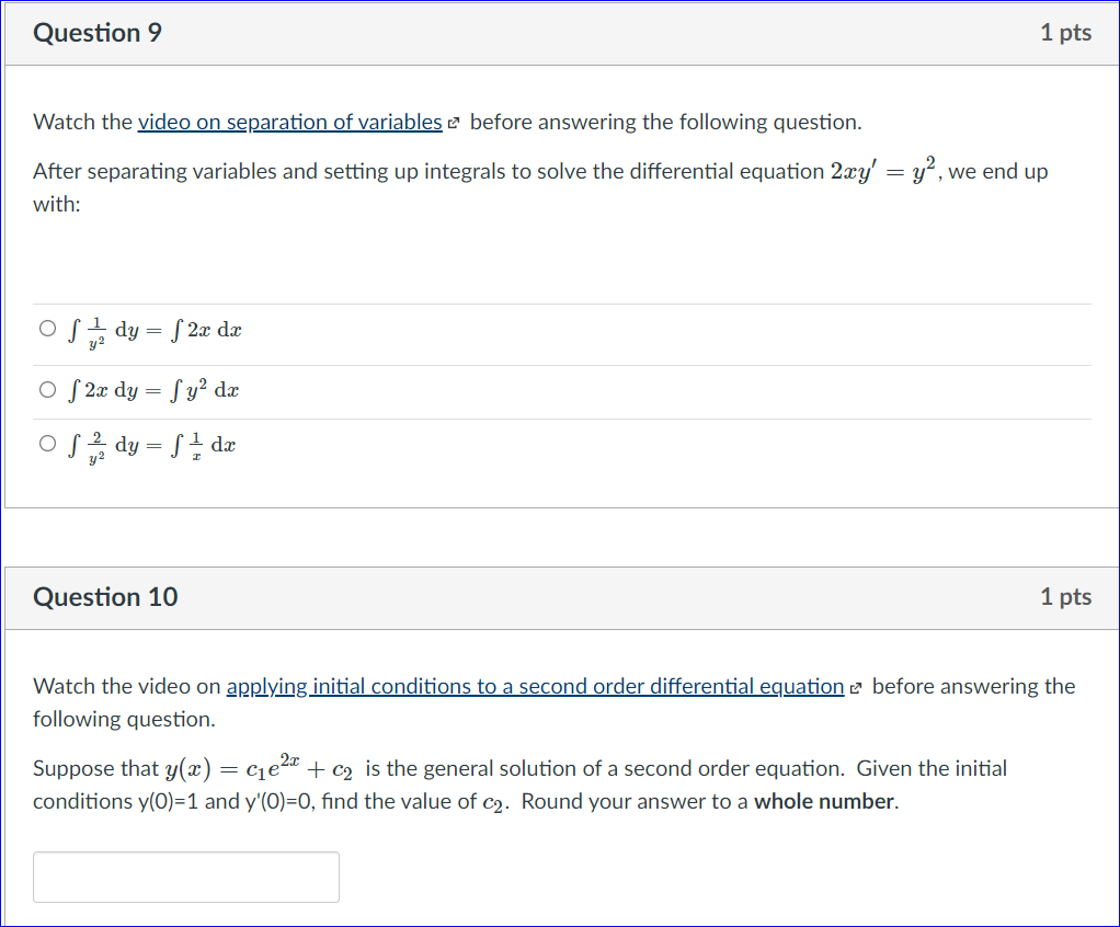 Solved Question 9 1 pts Watch the video on separation of | Chegg.com