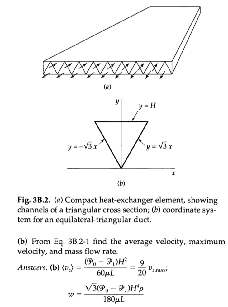 Solved 3B.2 Laminar flow in a triangular duct (Fig. 3B.2).