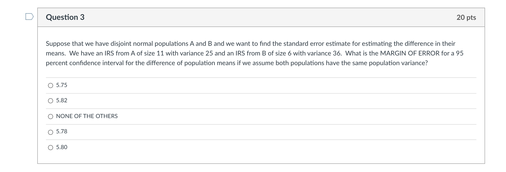 Solved Question 3 20 Pts Suppose That We Have Disjoint | Chegg.com