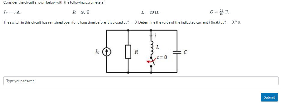 Solved Consider the circuit shown below with the following | Chegg.com