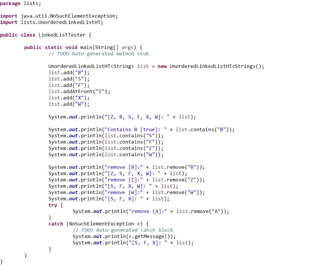 Solved Complete the ALinkedListHT (Abstract Linked List with | Chegg.com