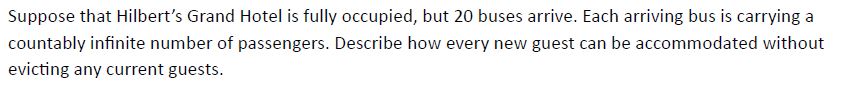 Solved Suppose that Hilbert's Grand Hotel is fully occupied, | Chegg.com