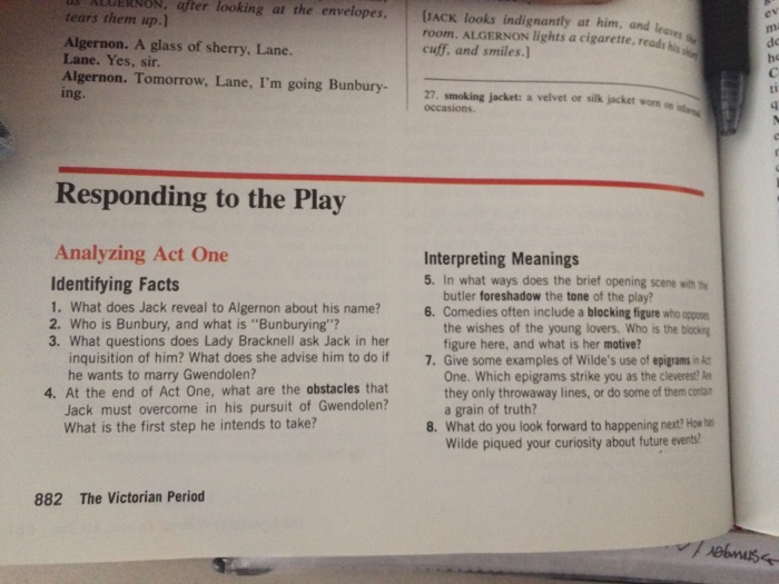 What does Jack reveal to Algernon about his name?