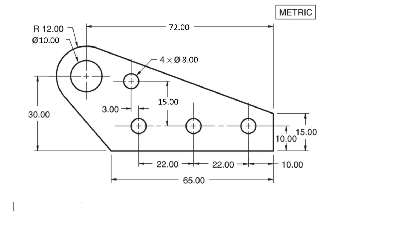 Solved Create a solid model of the part shown in the | Chegg.com