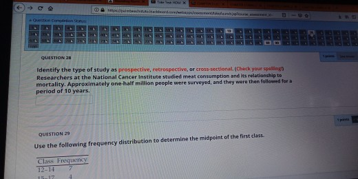 Solved Identify the type of study as prospective, | Chegg.com
