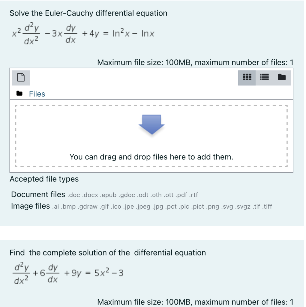 Solved solve the euler cauchy differential equation d y dy chegg