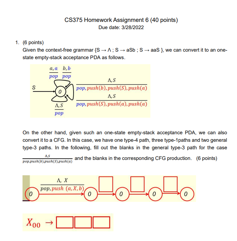 CS375 Homework Assignment 6 (40 Points) Due Date: | Chegg.com