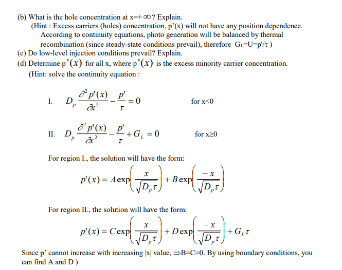 Solved 2. Consider a piece of an infinite semiconductor | Chegg.com