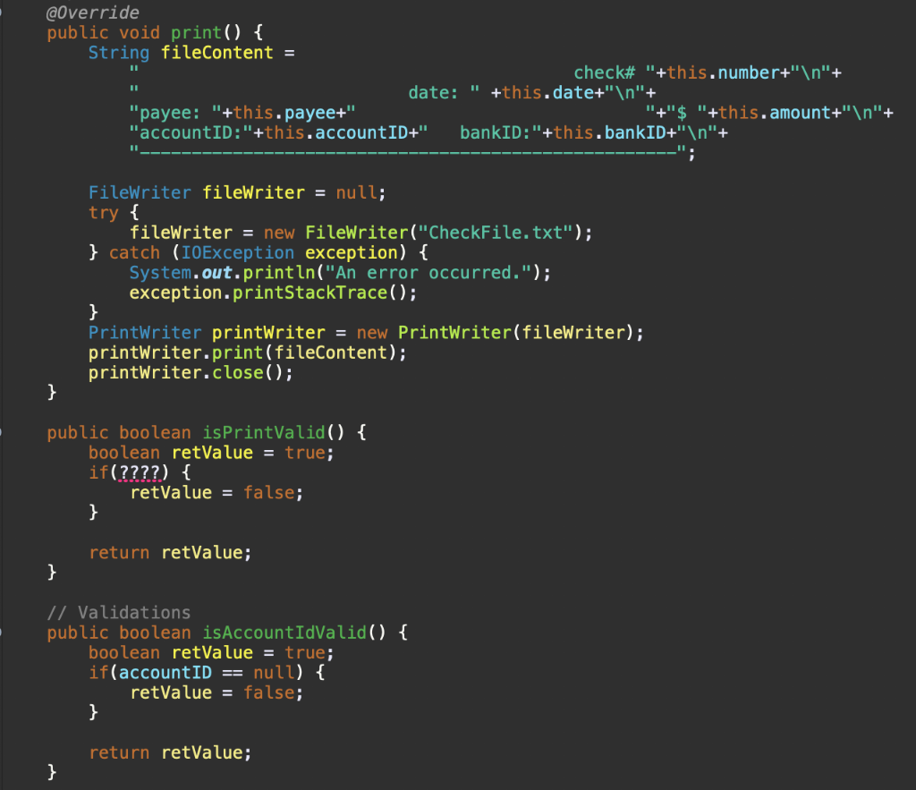 **I've attached images of the code and example output