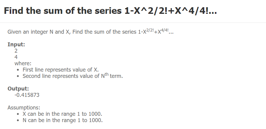 Solved Find The Sum Of The Series 1 X 2 2 X 4 4 Given Chegg Com