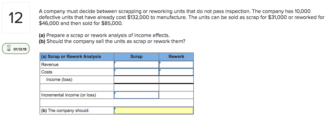 Solved 12 A Company Must Decide Between Scrapping Or | Chegg.com