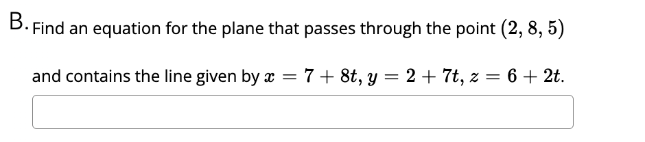 Solved Find an equation for the plane containing the points | Chegg.com