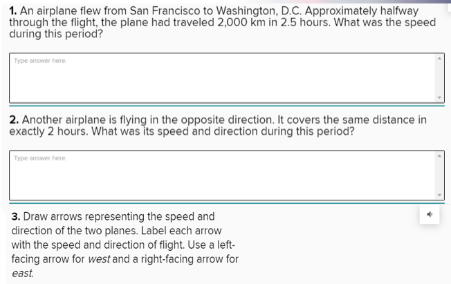 Solved 1. An airplane flew from San Francisco to Washington