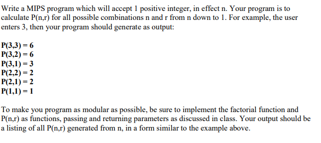 Solved Write a MIPS program which will accept 1 positive | Chegg.com