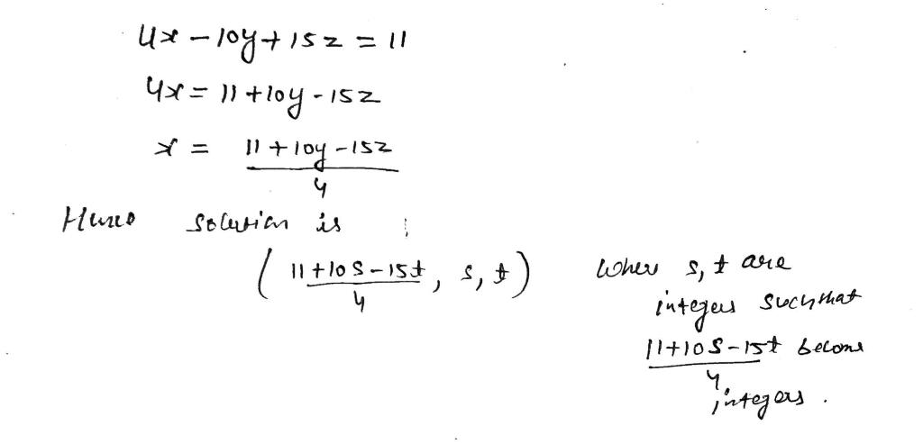 Solved Find ALL possible interger solution of the equation | Chegg.com