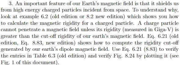 3. An important feature of our Earth's magnetic field | Chegg.com