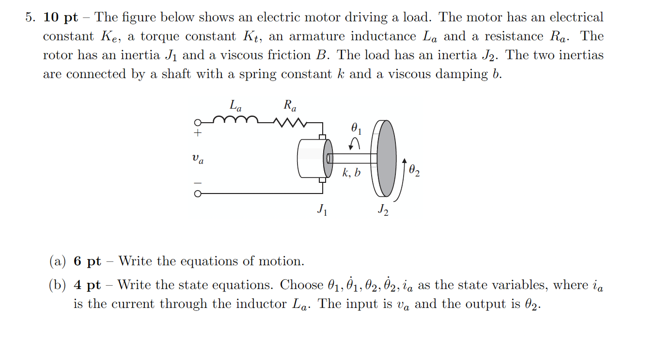 Solved 5. 10 Pt - The Figure Below Shows An Electric Motor | Chegg.com