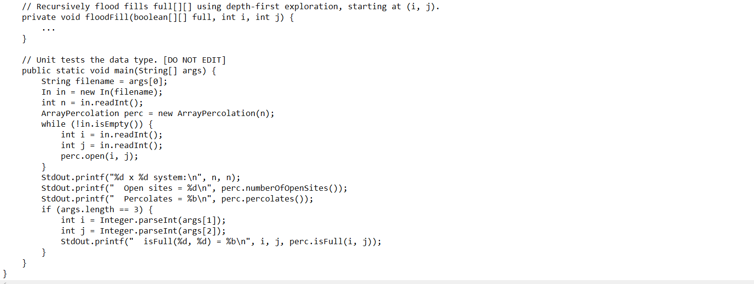 Solved Project 1 (Percolation) Problems Goal Write a program | Chegg.com